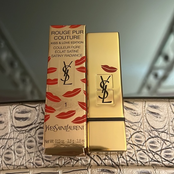 NIB! YSL Rouge Pur Couture Kiss & Love Collection Lipstick In Color #1. - Picture 11 of 11